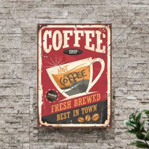 تابلو تزیینی با طرح قهوه