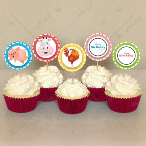 تاپر خوراکی و شیرینی با طرح حیوانات مزرعه