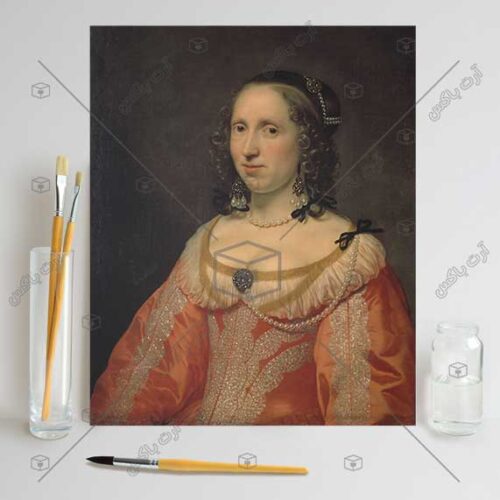frame_paint_002_1_art-box.ir تابلوی نقاشی پرتره زن قدیمی Bartholomeus van der Helst