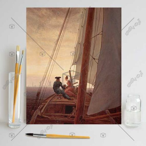 frame_paint_007_1_art-box.ir تابلوی قدیمی نقاشی عرشه کشتی اثر Caspar David Friedrich