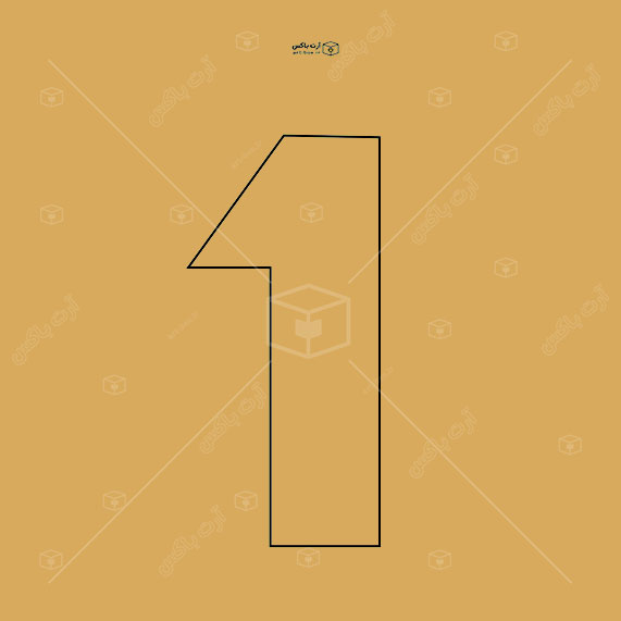 الگوی ساخت جعبه به شکل عدد 1
