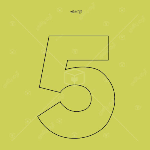 الگوی ساخت جعبه به شکل عدد 5
