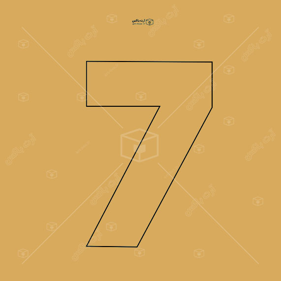 الگوی ساخت جعبه به شکل عدد 7