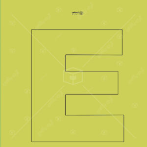 الگوی ساخت جعبه به شکل حرف E