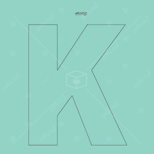 الگوی ساخت جعبه به شکل حرف K