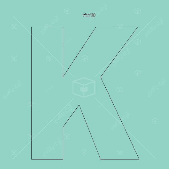 الگوی ساخت جعبه به شکل حرف K