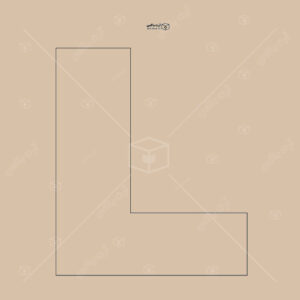 الگوی ساخت جعبه به شکل حرف L