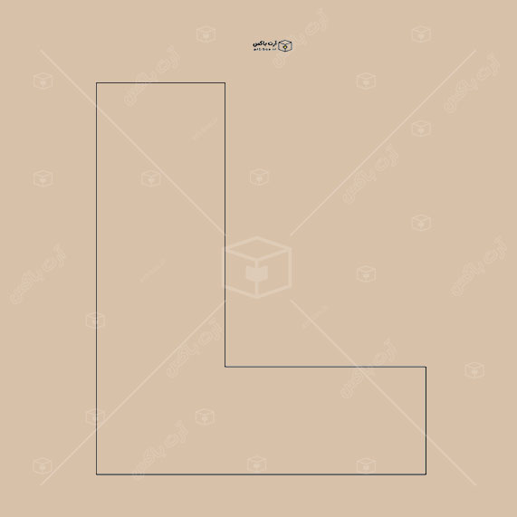 الگوی ساخت جعبه به شکل حرف L
