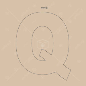 الگوی ساخت جعبه به شکل حرف Q