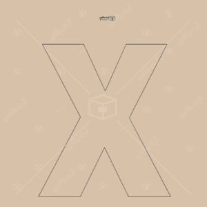 الگوی ساخت جعبه به شکل حرف X