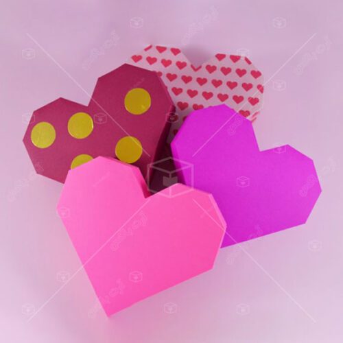 الگوی ساخت جعبه قلبی زاویه‌دار