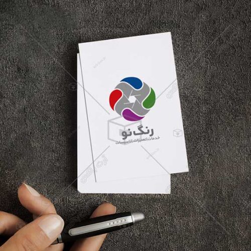 لوگو رنگی متقارن دایره‌ای