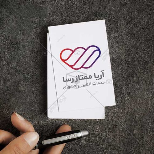 لوگو با منحنی تر و تمیز سایه‌دار