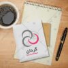 لوگوی فروشگاه اینستاگرامی طرح گل با منحنی