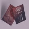 کارت ویزیت عمودی طرح هنری خاص
