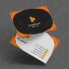 کارت ویزیت با طراحی نارنجی رنگ