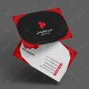 کارت ویزیت با طراحی قرمز رنگ