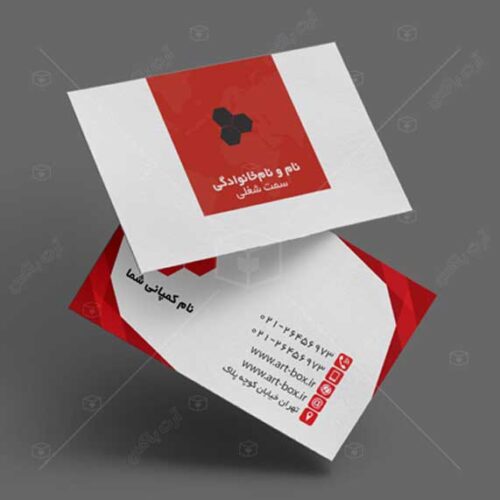 کارت ویزیت با زمینه نقشه جهان