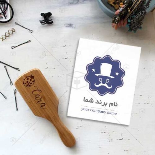دانلود لوگوی آرایشگاه مردانه طرح سبیل و قیچی