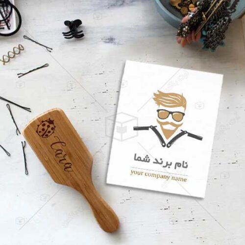 دانلود لوگوی آرایشگاه مردانه طرح سبیل و عینک