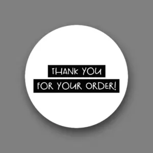 برچسب دایره طرح thank you for your order