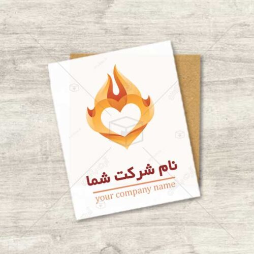 لوگو طرح قلب آتشی