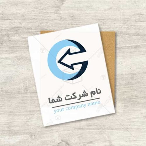 لوگو طرح فلش آبی و مشکی