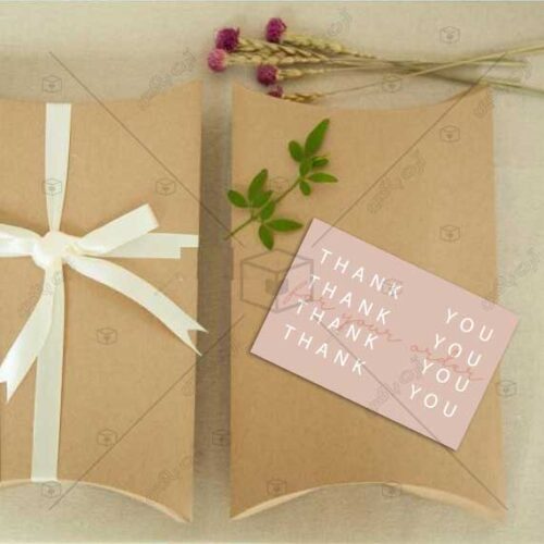 مجموعه ۵۰ عددی کارت تشکر مینیمال طرح thank you